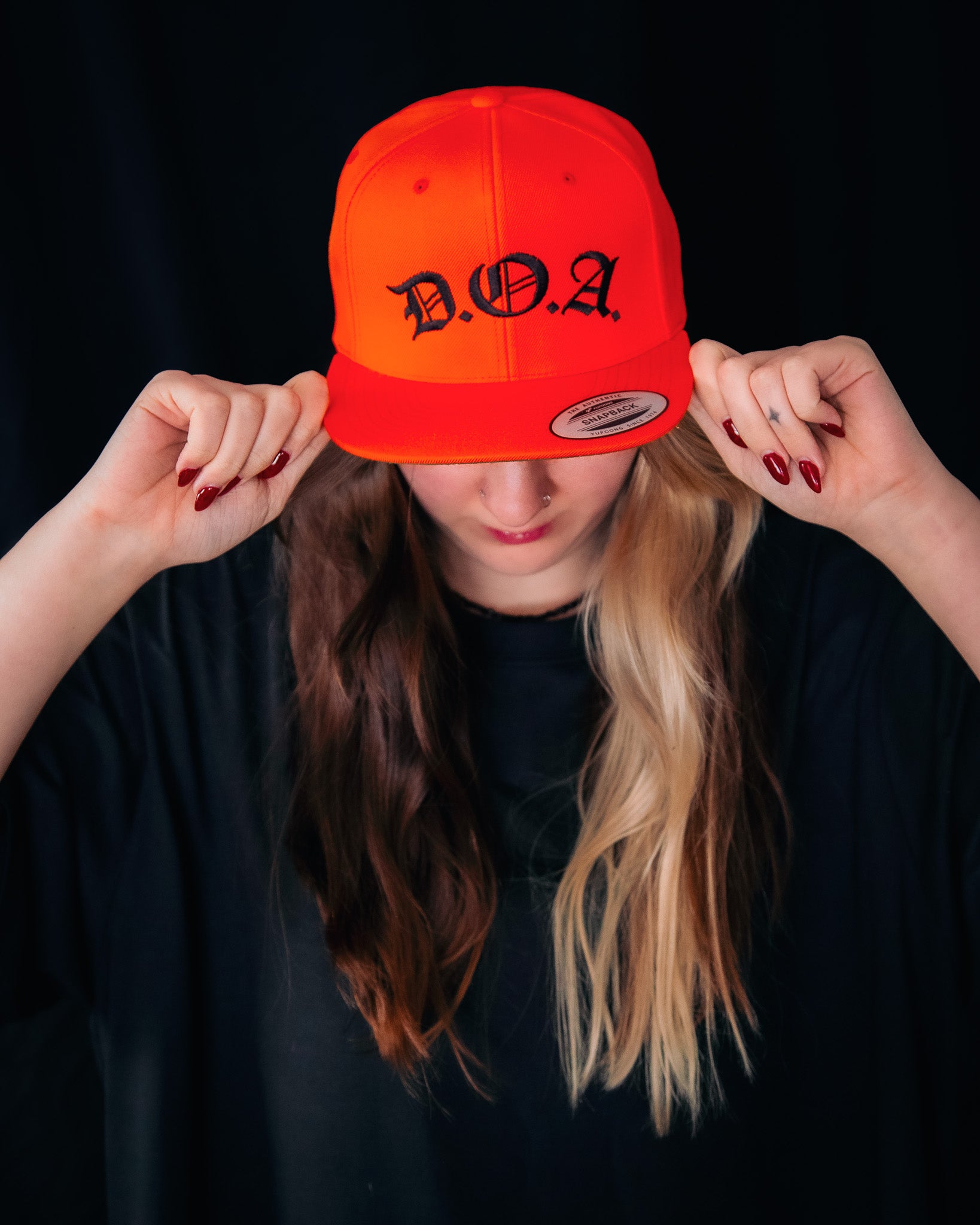 D.O.A. "High-Vis" Team 6-Panel Snapback – Blazing Orange