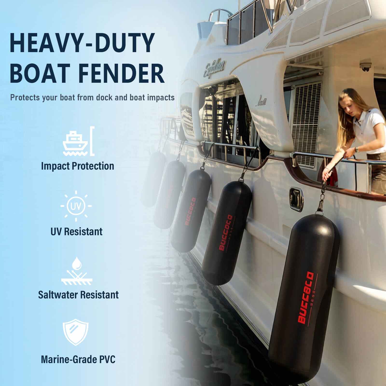 13" x 47.2" Inflatable Boat Fender with Electric Pump