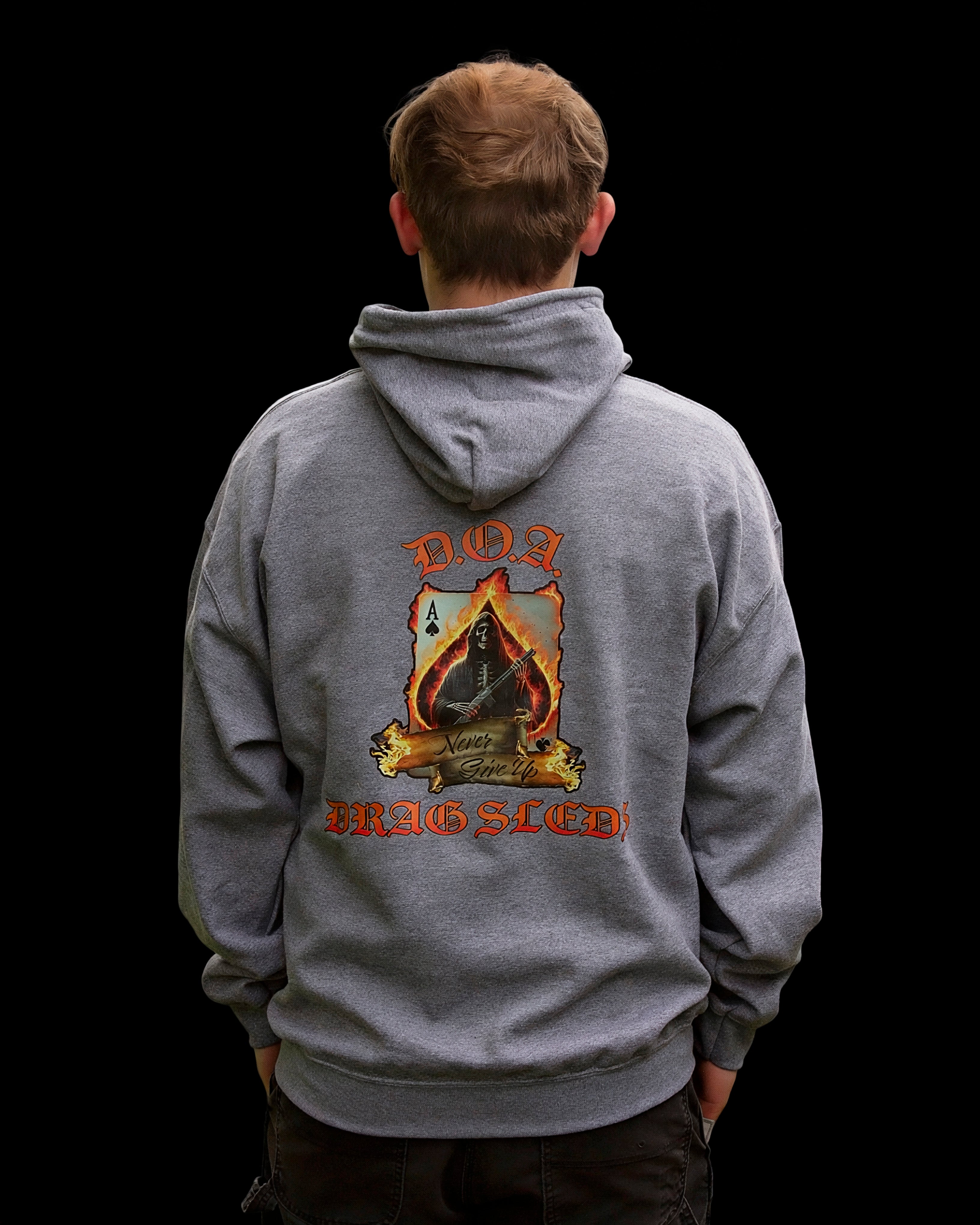 Grey Logo Fleece Hoodie